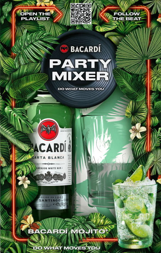 Bacardi Carta Blanca Superior Rum 0.7l + pohár DRS