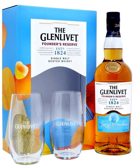 Glenlivet Founder's Reserve Skót Single Malt Whisky 0.7l +pohár