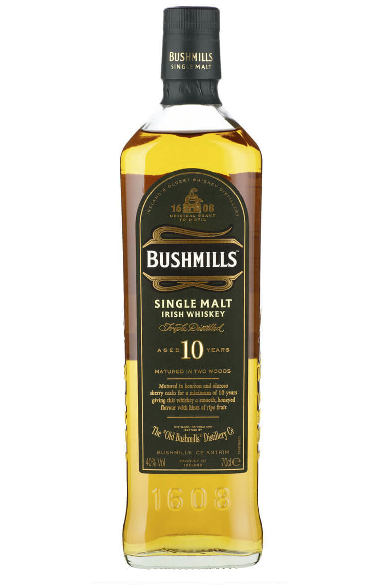 Bushmill's 10 éves Ír Whiskey 0.7l DRS