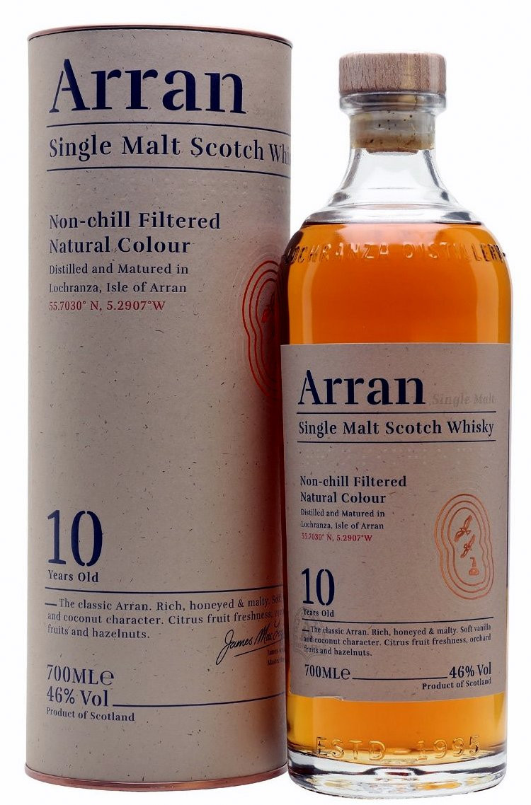 Arran 10 éves Skót Single Malt Whisky 0.7l DRS