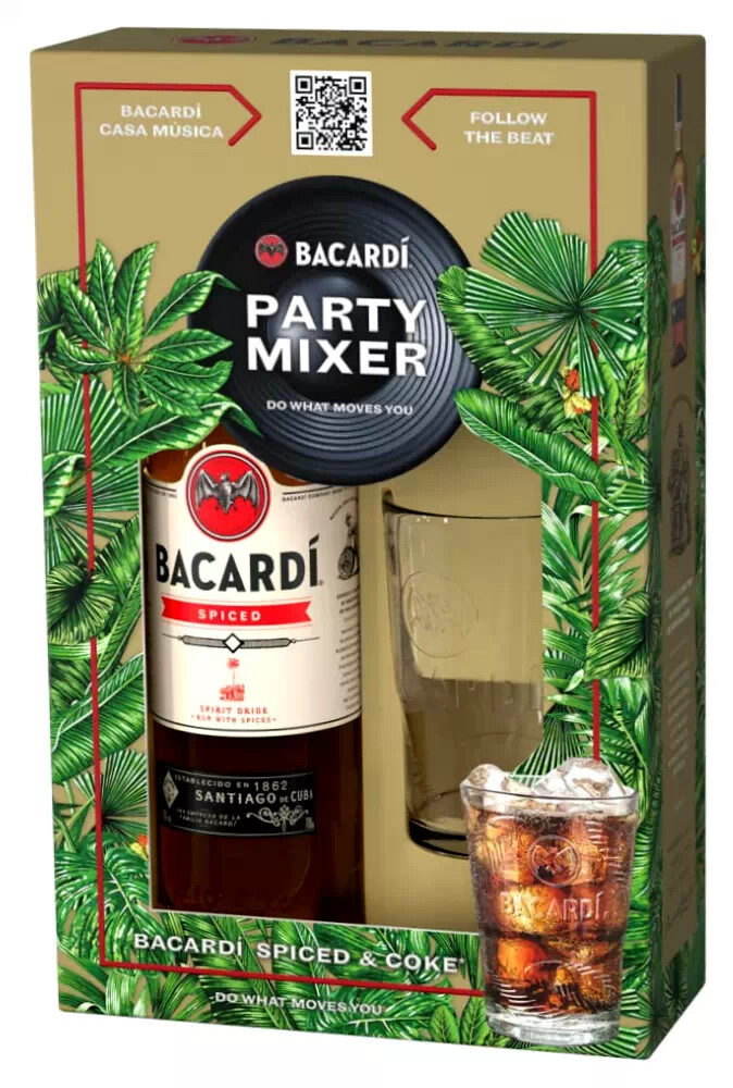 Bacardi Spiced Rum 0.7l + pohár DRS